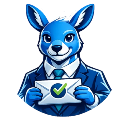 ClearBounce mascot holding a verified email